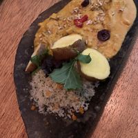 Aji de Gallina with mushrooms  at Salvajes in Cusco
