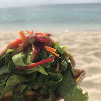 Another beach, another burger.   St. Croix is heaven.   at Lisa's in St Croix