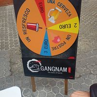 Fun game at the end at Restaurante Coreano Gangnam in Sevilla