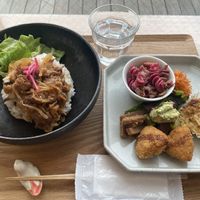 Daily donburi and okazu selection   at Vegan-Deli Optimist! in Sakura