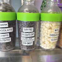 veg chocolate chips!   at Skinny D's Yogurt in Mill Creek