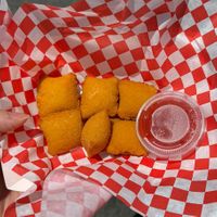 corn coxinhas  at Hillcrest Farmer's Market in San Diego