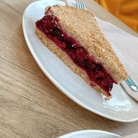 Cherry pie at Mamafood in Prague