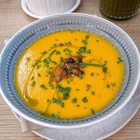 Menu soup at Mamafood in Prague