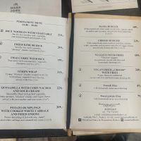 Menu at Mamafood in Prague