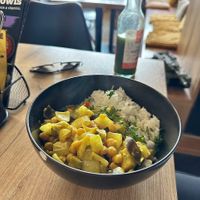 Thai Curry with Rice at Mamafood in Prague