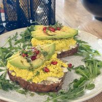 Avocado bread at Mamafood in Prague