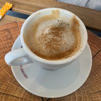 Cappuccino at Veggie Sue's in Salamanca