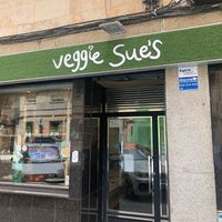 Outside at Veggie Sue's in Salamanca