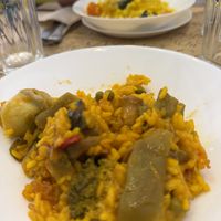 Paella y cous cous  at Veggie Sue's in Salamanca