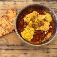 seasonal shakshuka (veganized + vegan eggs)   at Breakfast Republic - Hillcrest in San Diego