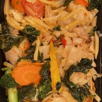 drunken noodles with veggie at bahn thai in San Diego