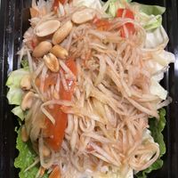 veganized papaya salad    at bahn thai in San Diego