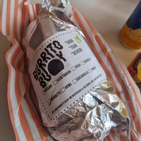 Wrapped burrito at Burrito Buoy in Folkestone