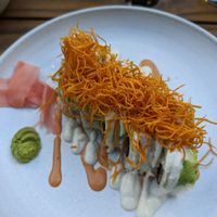 Crispy portabello sushi at Mudra Express in Buenos Aires