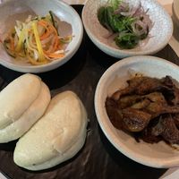 Bao with marinated mushrooms at Mudra Express in Buenos Aires