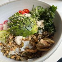 Vegan poke bowl  at Mudra Express in Buenos Aires