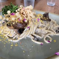 Miso mushroom pasta. Delicious   at Pancha Cafe in Hamilton