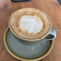 Soy flat white  at Pancha Cafe in Hamilton