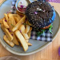 pancha burger  at Pancha Cafe in Hamilton