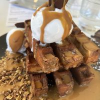 Waffles! 🤤 oat and cinnamon flavoured  at Dicki's in Ascot