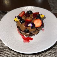 Chocolate layer dessert plant based was delicious  at El Jardin in Monteverde