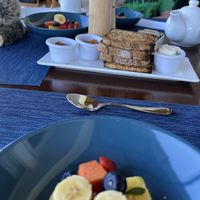 Vegan butter with toast for breakfast.   at El Jardin in Monteverde