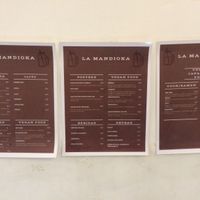 Los menús en la pared   at La Mandioka in Toluca