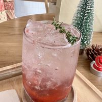 Strawberry soda at Healthi Bliss in Bangkok