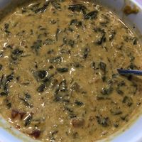 Soup of the day, lentil, kale curry. at Sunny's in Bentonville