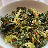 Kale / sprouts Caesar salad with goji berries   at Sunny's in Bentonville