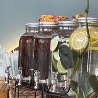 Cucumber-lime and lemon water at no chargee  at Sunny's in Bentonville