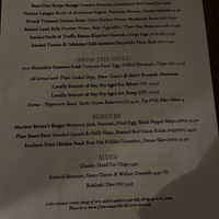 Menu  at The Bear Hotel in Cowbridge