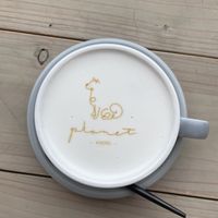 Cute latte art  at Cafe Planet in Kyoto