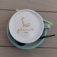 Tea latte (650¥) at Cafe Planet in Kyoto