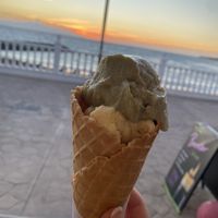 Pistachio and vanilla   at Gelato Fortuna in Tenerife