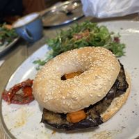 Vegan bagel 🥯 🌱   at Leopold in Brussels