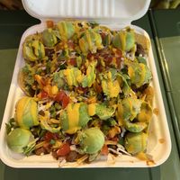 Vegan Nachos! These are delicious   at LaRayia's Bodega in Atlanta