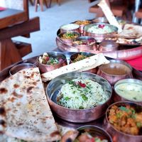 Thali traditional (28euro pp!) at Chandigarh in Brussels