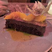 Vegan chocolate orange tart  at Santa in Lisbon