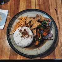 Tofu and vegetables with tofu at UMAMI in Ceska Trebova