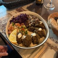 Amazing vegan food - so delicious!  at 2eat Falafel & Hummus in Riga