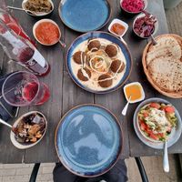 hummus and falafel for two  at 2eat Falafel & Hummus in Riga