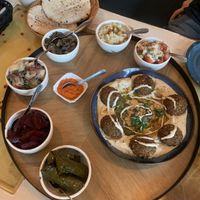 Falafel plate for two  at 2eat Falafel & Hummus in Riga