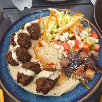 Falafel plate at 2eat Falafel & Hummus in Riga