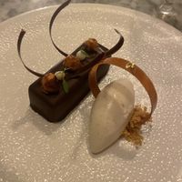 Dark chocolate, olive oil, Tahitian vanilla  at Restaurant 22 in Cambridge