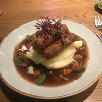 Vegan sausage on mash at The Continental in Preston