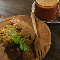 Chai and donut at Hito Kukan - 人空間 - Maybe closed in Osaka