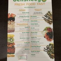 Menu - back at delisheeeYo in Hilton Head Island