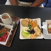 Cereal bowl , hummus sampler and Cali wrap  at delisheeeYo in Hilton Head Island